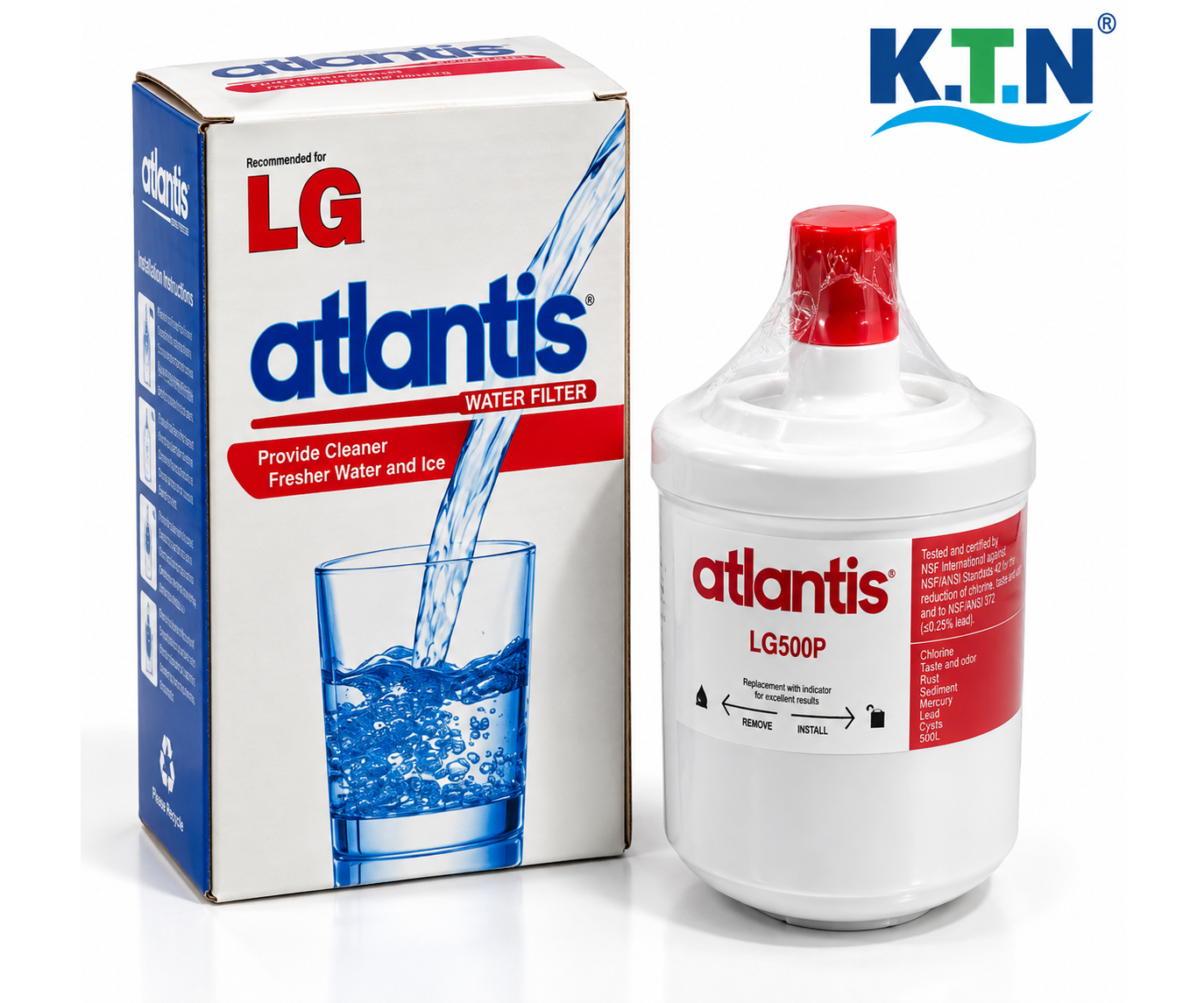 فیلتر داخلی یخچال ساید بای ساید ال‌جی LG-LT500 ظرفیت ۵۰۰ گالن